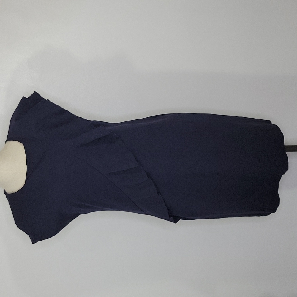 Banana Republic Ruffled Navy Dress SZ 4